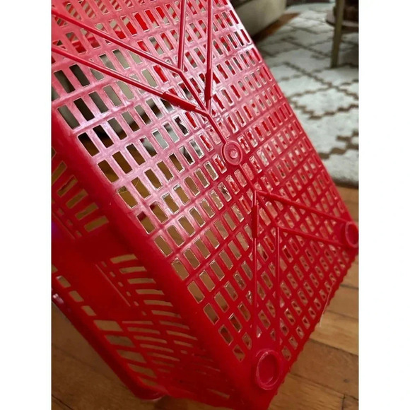 Red Shopping Cart Basket - Picture 6 of 7